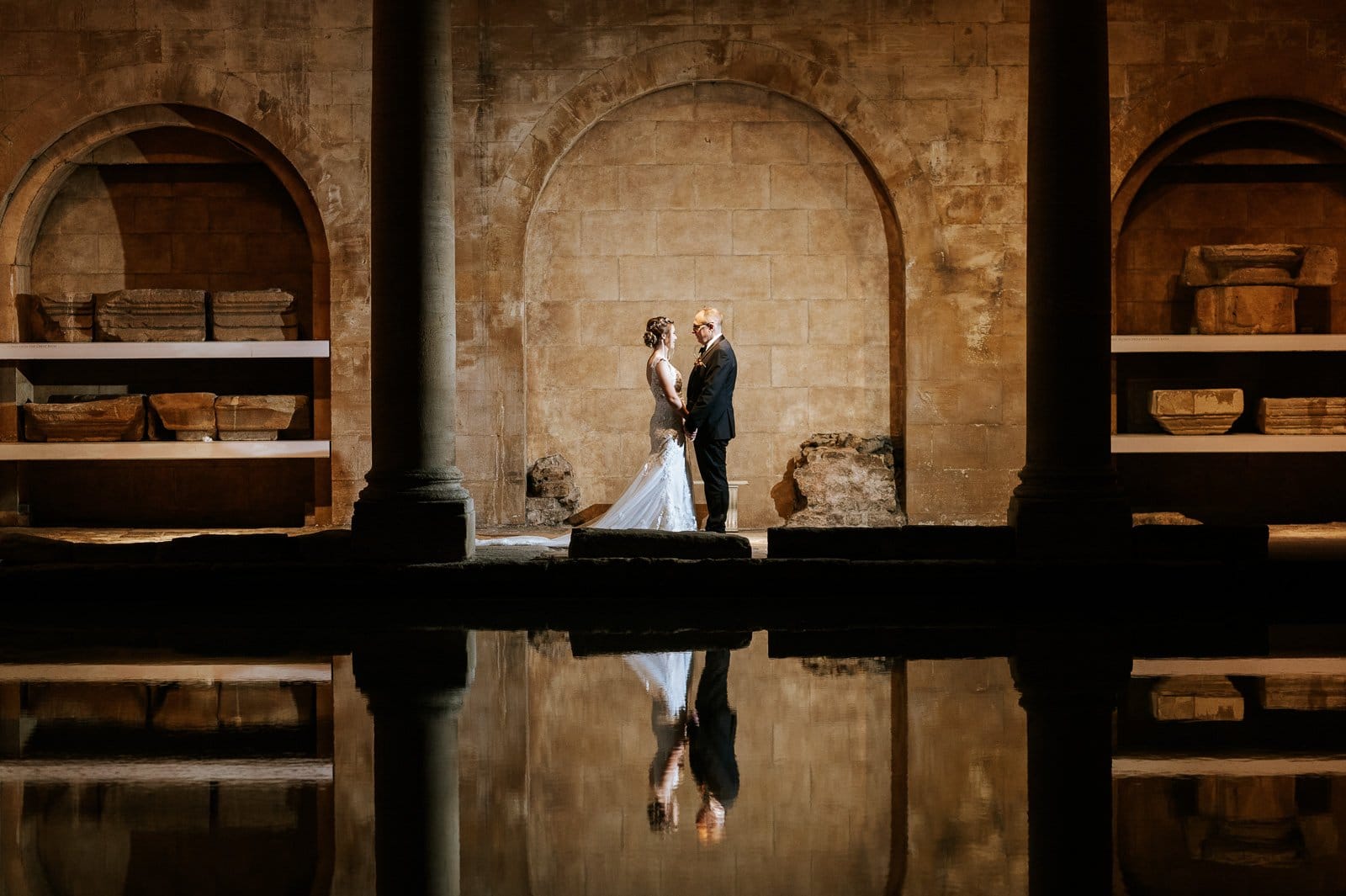 Beautiful Bath Wedding Photographer Portfolio – Natural & Documentary Style 36 The Roman Baths Wedding photographer